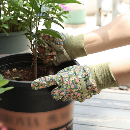 Flower Print Gardening Work Protective Gloves(3 Pairs) - image 2