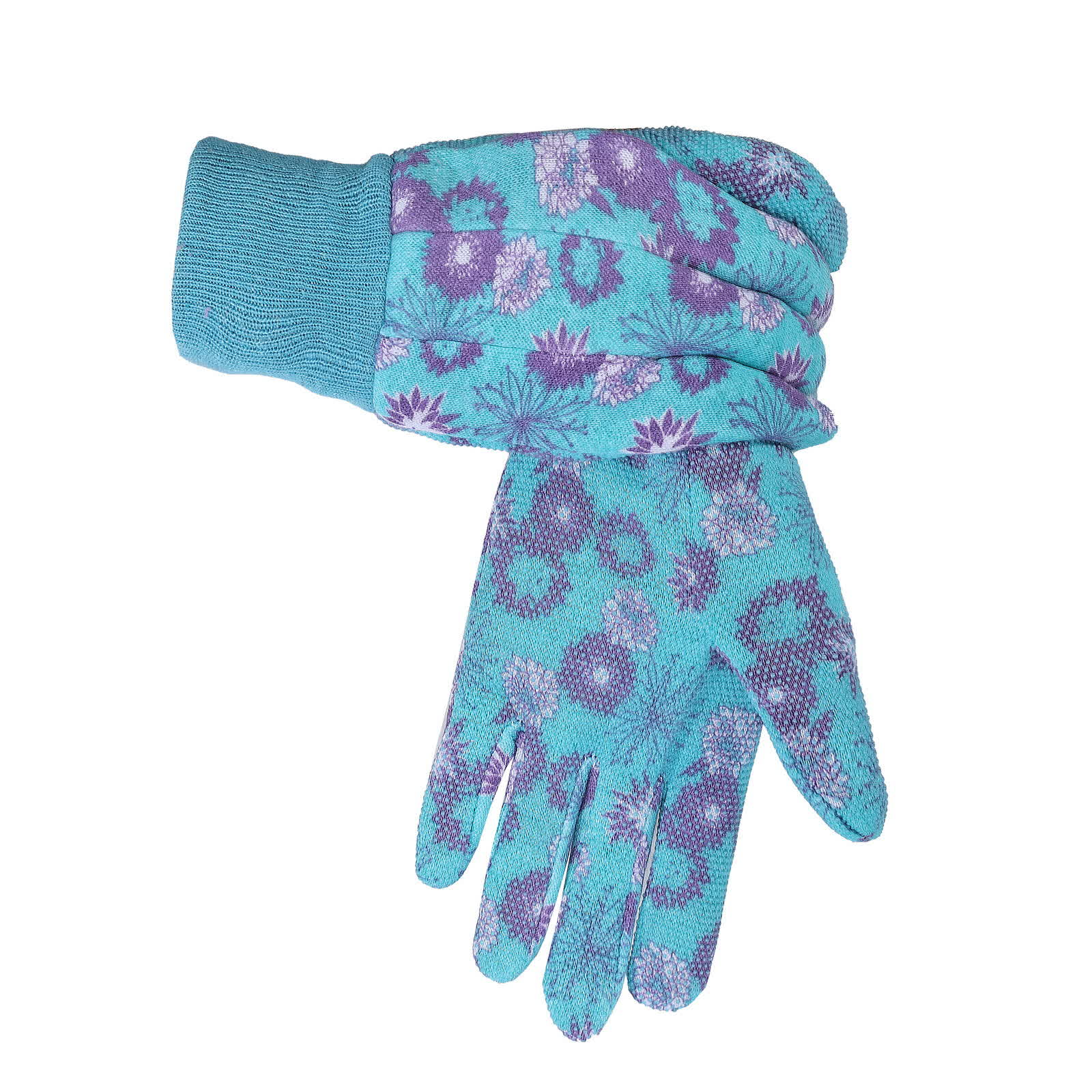 Floral Print Knitted Garden Gloves(3 Pairs) - image 2