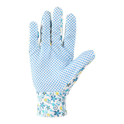 Floral Printed Garden Protective Knitted Gloves(3 Pairs) - image 3