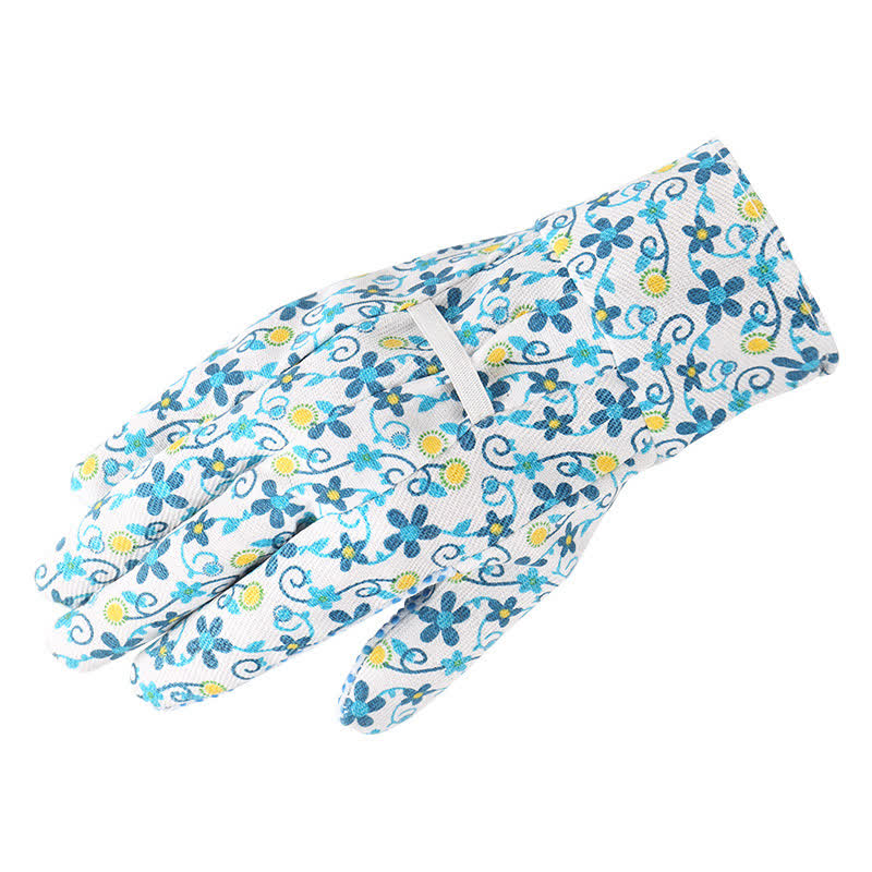 Floral Printed Garden Protective Knitted Gloves(3 Pairs) - image 2