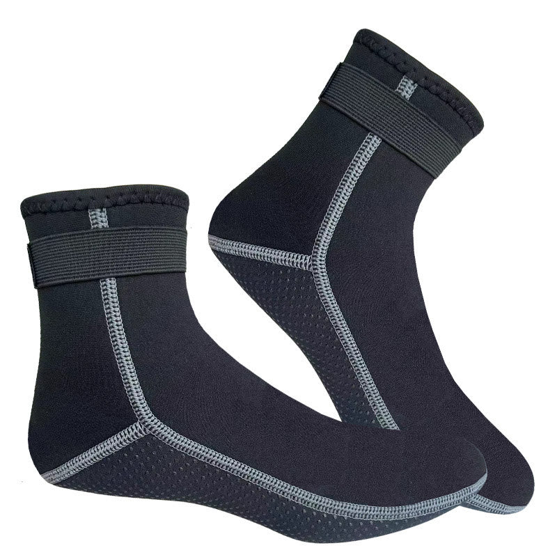 Plus Size Slip Resistant Water Socks - Grey - 2XL - image 2