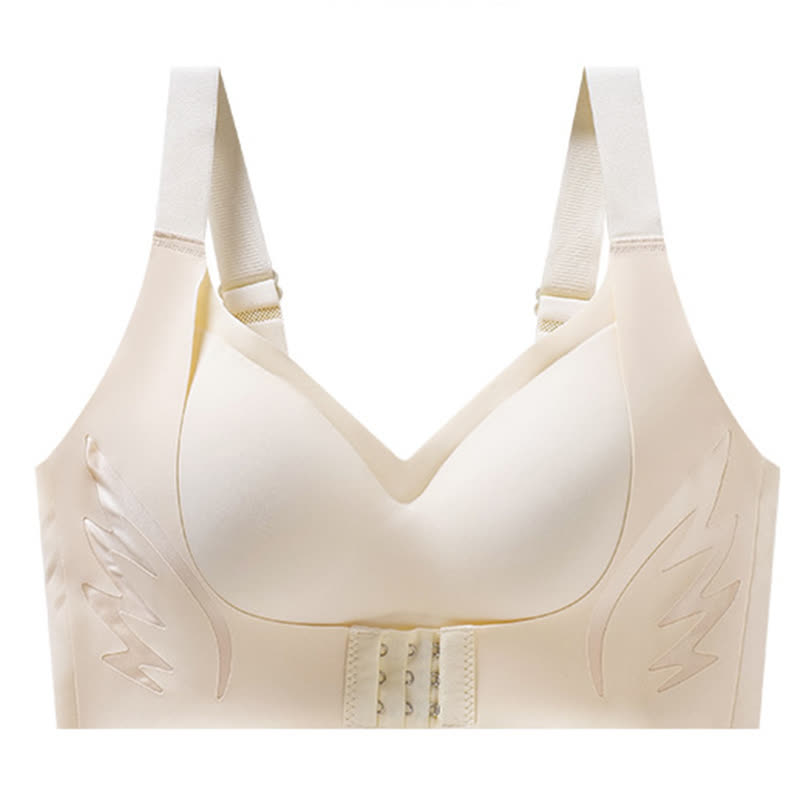 Adjustable Front Closure Wireless Lift Bra - Nude - 6XL - image 16