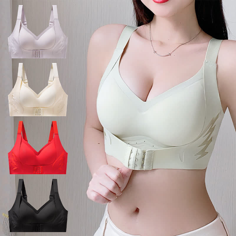 Adjustable Front Closure Wireless Lift Bra - image 0