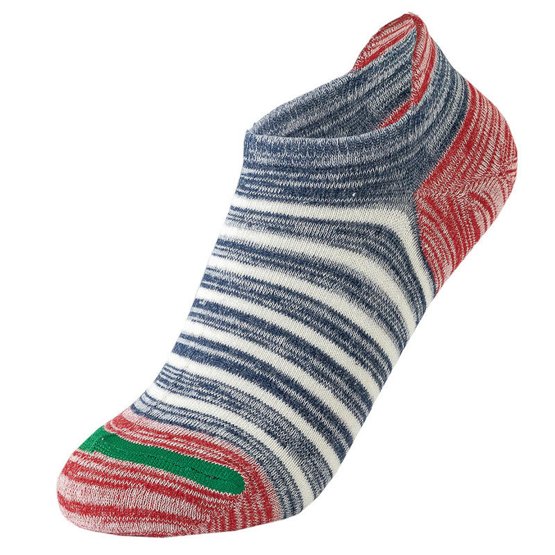 Cotton Stripe Ankle Socks(5 Pairs) - Navy Blue - EU39-44(US6-10) - image 6