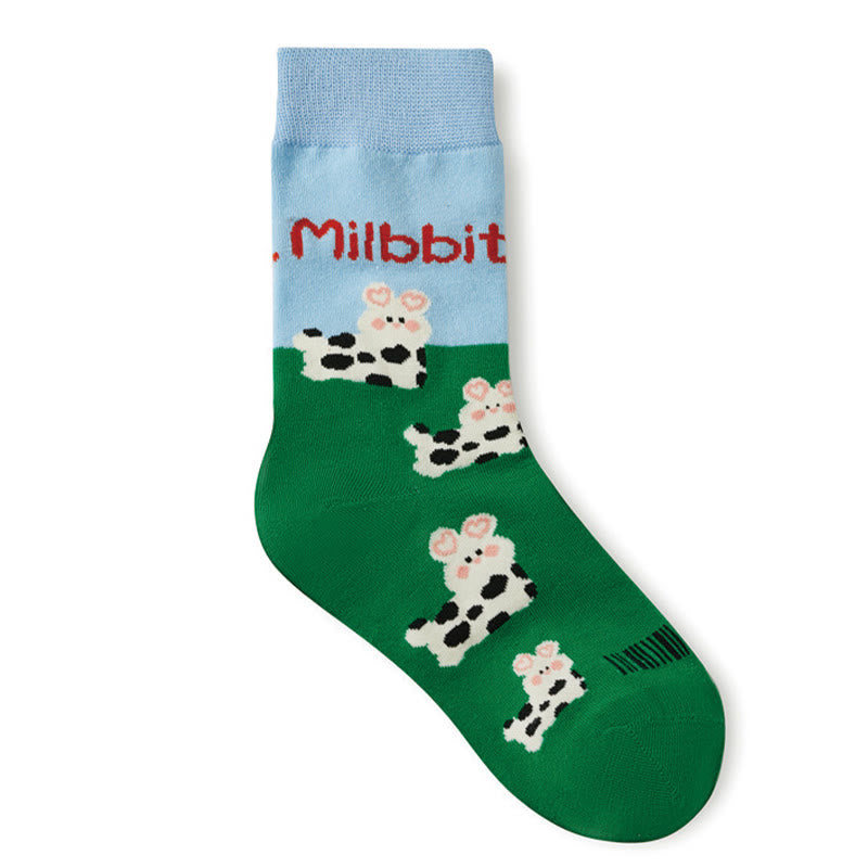 Cartoon Cute Illustration Quarter Socks(5 Pairs) - image 14
