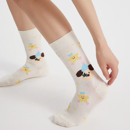 Cartoon Cute Illustration Quarter Socks(5 Pairs) - image 2