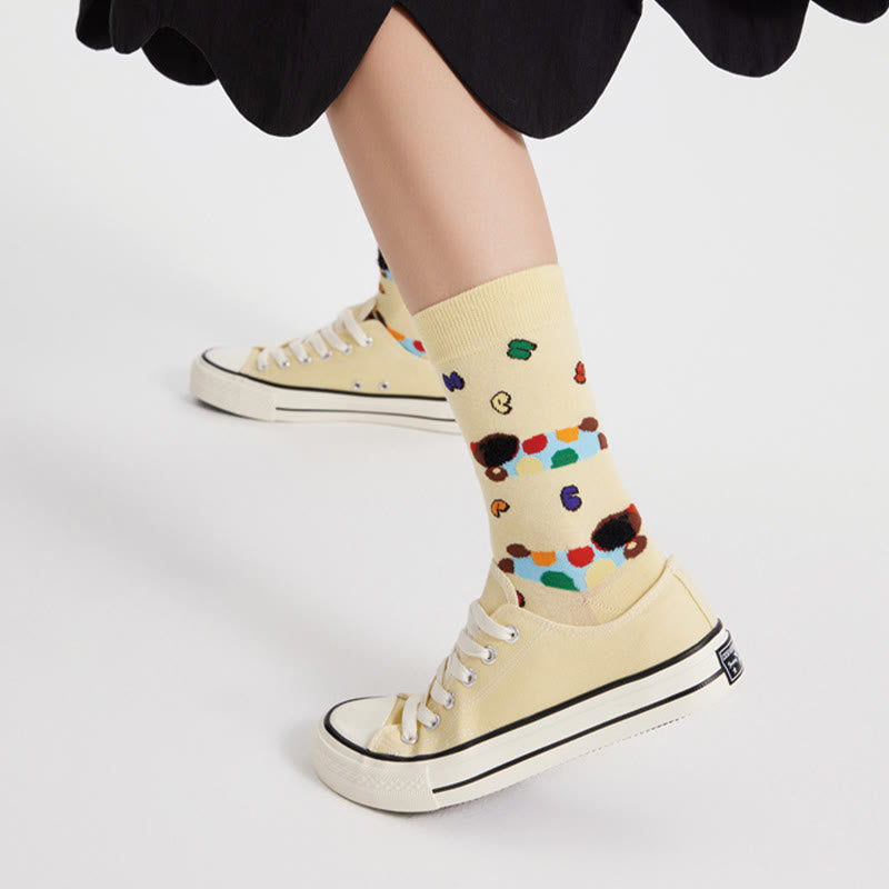 Cartoon Cute Illustration Quarter Socks(5 Pairs) - image 10