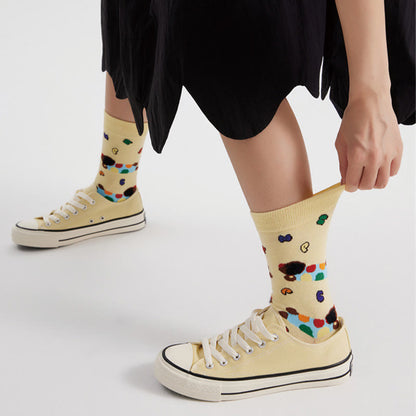 Cartoon Cute Illustration Quarter Socks(5 Pairs) - image 9