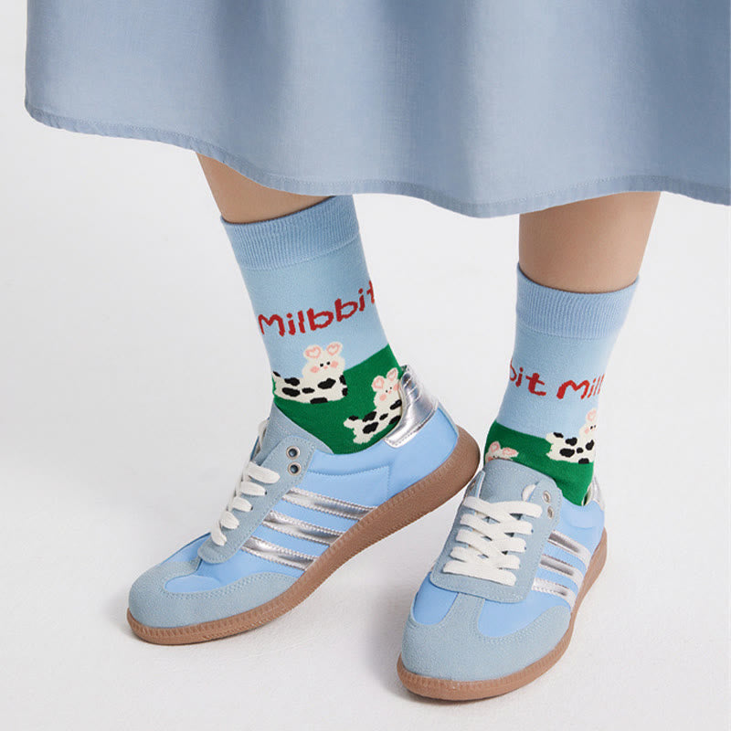 Cartoon Cute Illustration Quarter Socks(5 Pairs) - image 6