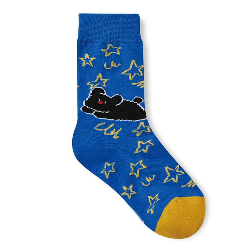 Cartoon Cute Illustration Quarter Socks(5 Pairs) - image 12