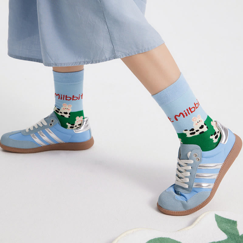 Cartoon Cute Illustration Quarter Socks(5 Pairs) - image 7