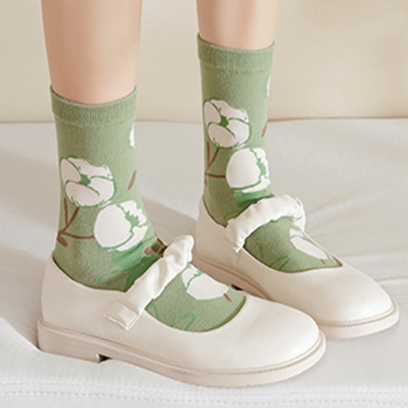 Forest Flower Stamens Quarter Socks(5 Pairs) - image 7