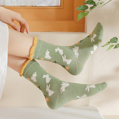 Forest Flower Stamens Quarter Socks(5 Pairs) - image 4