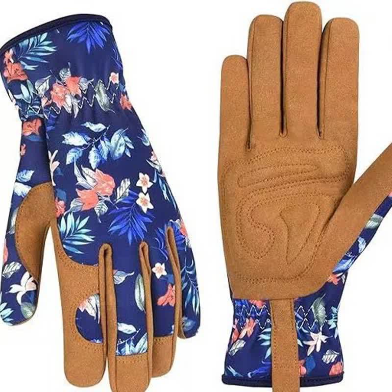 Vibrant Floral Print Garden Gloves - A - One Size - image 4
