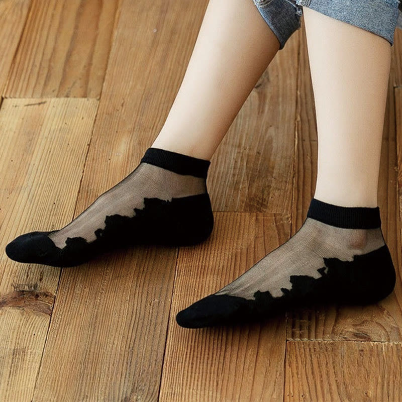 Breathable Red Rose Ankle Socks(5 Pairs) - E - EU36-40(US3-7) - image 5