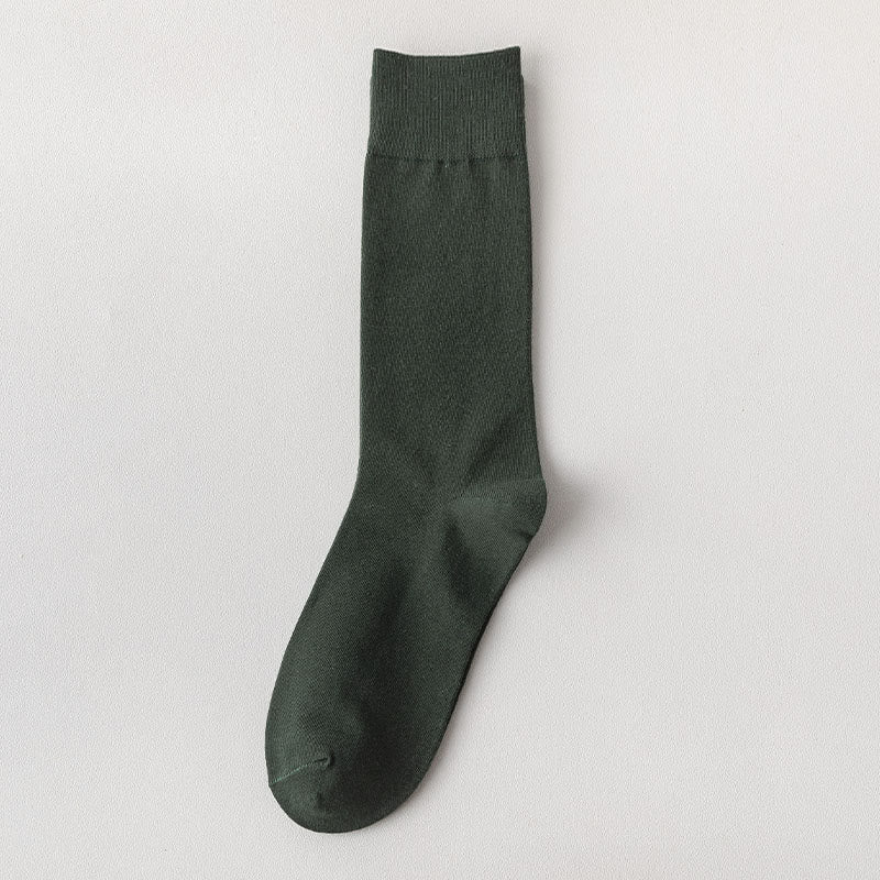 Soft Durable Crew Socks(8 Pairs) - Dark Green - EU35-39(US4.5-8) - image 16