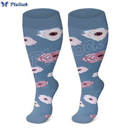 Plus Size Lute Pink Compression Socks - image 2
