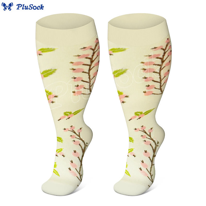 Plus Size Lute Pink Compression Socks - image 3