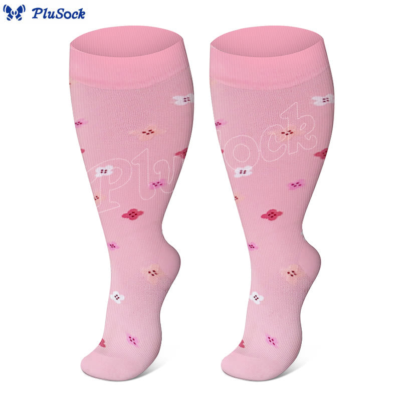 Plus Size Lute Pink Compression Socks - image 4