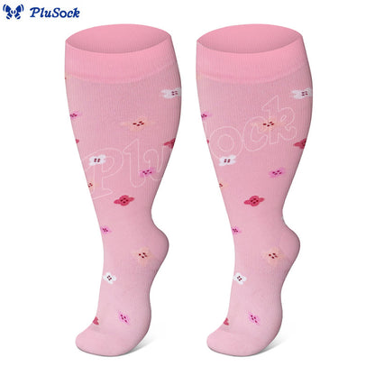 Plus Size Lute Pink Compression Socks - image 4