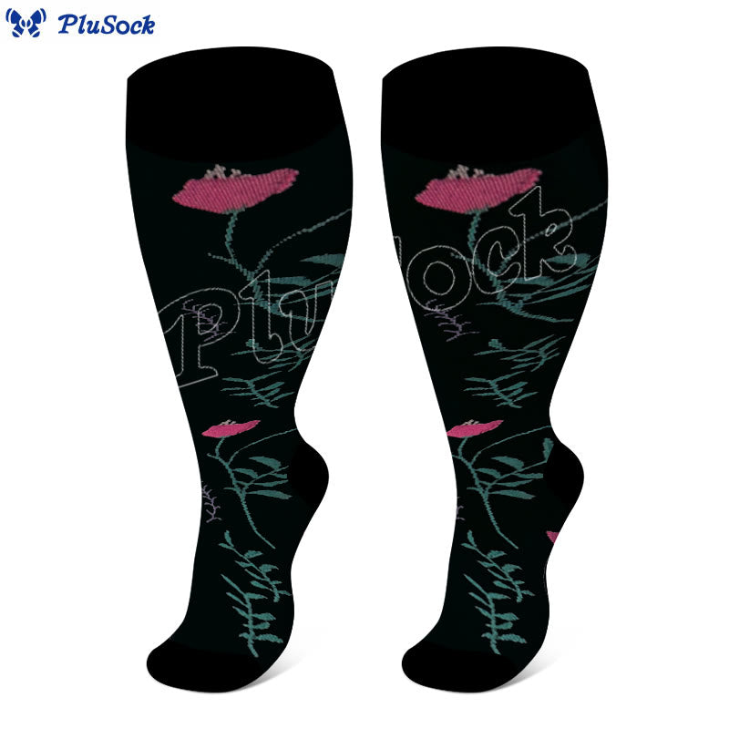 Plus Size Lute Pink Compression Socks - image 5