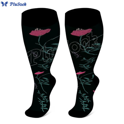 Plus Size Lute Pink Compression Socks - image 5