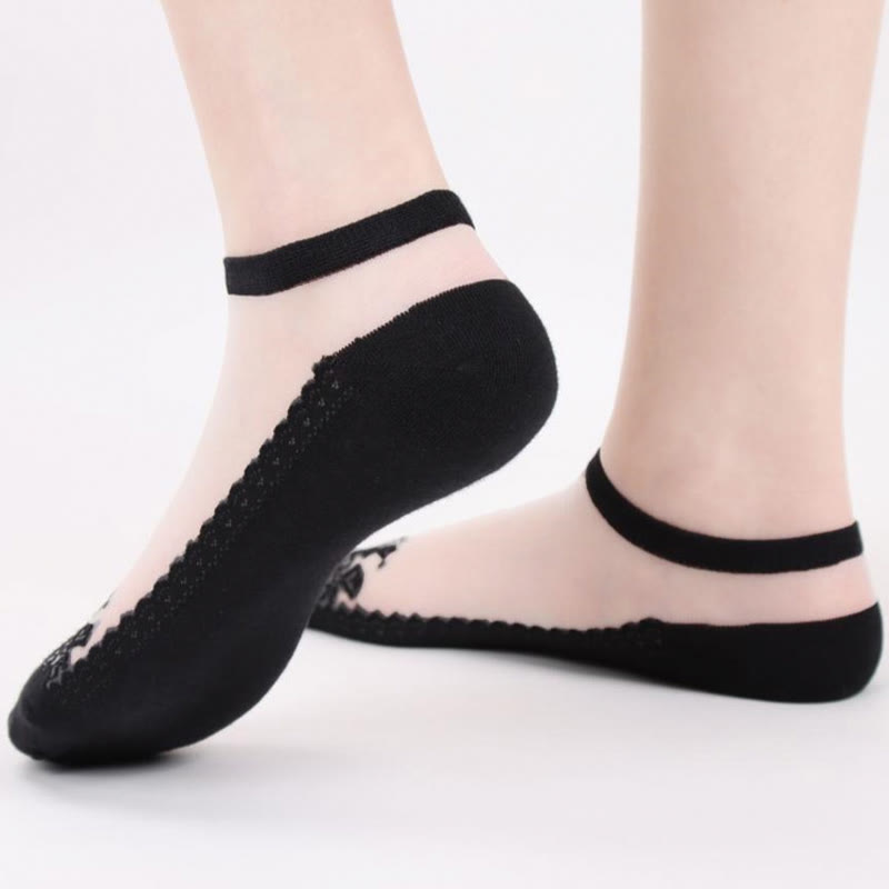 Jacquard Transparent Ankle Socks(6 Pairs) - image 5