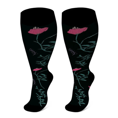 Plus Size Lute Pink Compression Socks(3 Pairs) - image 4