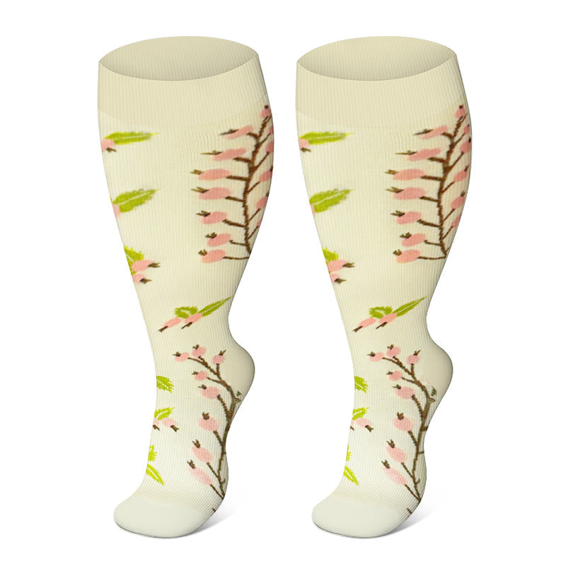 Plus Size Lute Pink Compression Socks(3 Pairs) - image 3