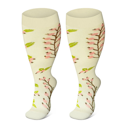 Plus Size Lute Pink Compression Socks(3 Pairs) - image 3