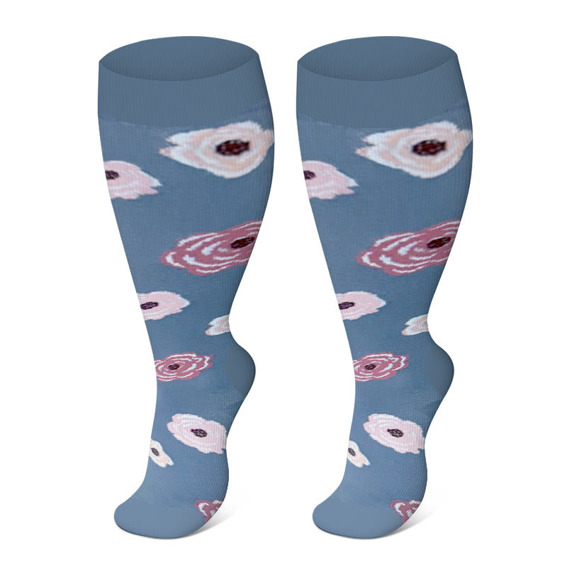 Plus Size Lute Pink Compression Socks(3 Pairs) - image 5