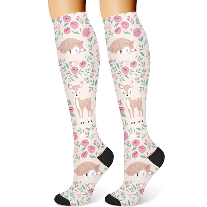 Squirrel Fawn Compression Socks(3 Pairs) - image 4