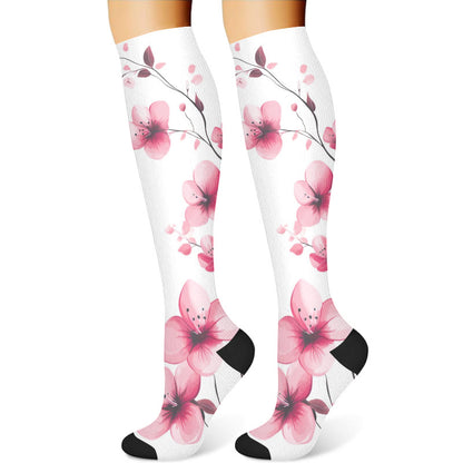 Serene Flowers Compression Socks(3 Pairs)
