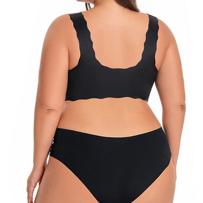 Wavy Edge Front Closure Wireless Bra - image 16
