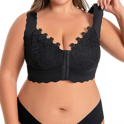 Wavy Edge Front Closure Wireless Bra - image 14