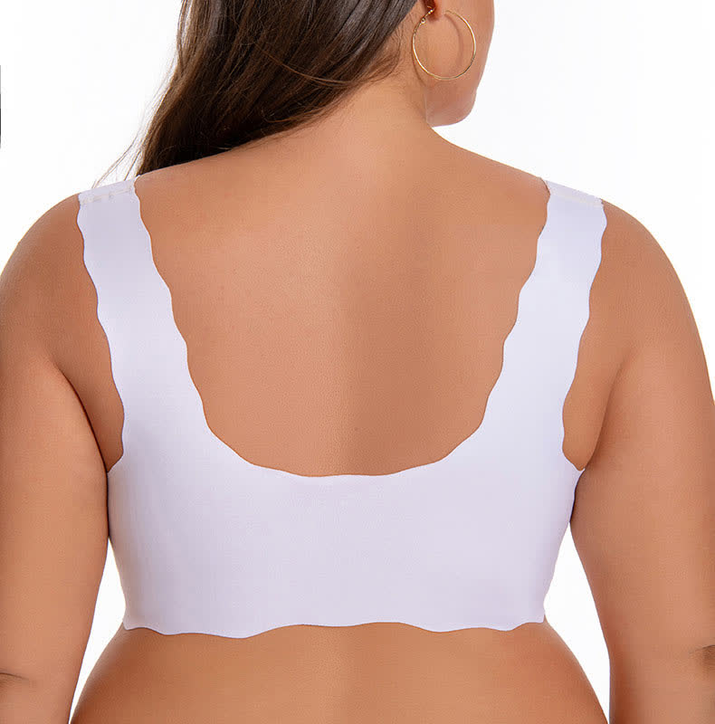 Wavy Edge Front Closure Wireless Bra - image 10