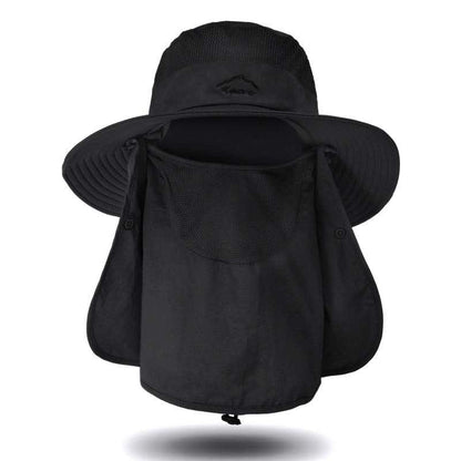 Multi-functional Outdoor Quick Dry Bucket Hat - Black - One Size - image 7