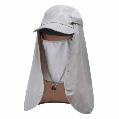 Multi-functional Outdoor Waterproof Baseball Cap - Light Gray - One Size - image 23