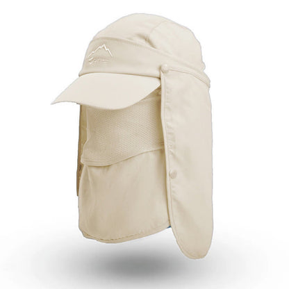 Multi-wear Outdoor Sun Protection Baseball Cap - Beige - One Size - image 13
