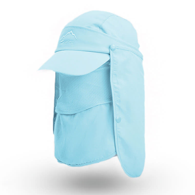 Multi-wear Outdoor Sun Protection Baseball Cap - Blue - One Size - image 15