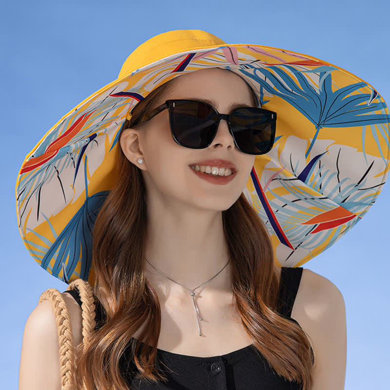 Reversible Wide-Brim Sun Bucket Hat - image 5