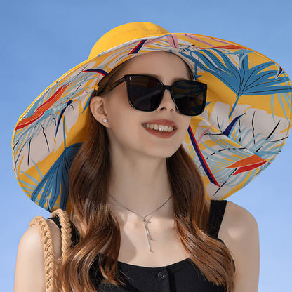 Reversible Wide-Brim Sun Bucket Hat - image 5