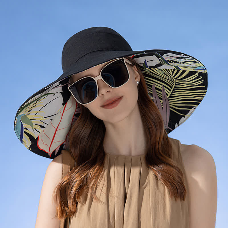 Reversible Wide-Brim Sun Bucket Hat - image 11