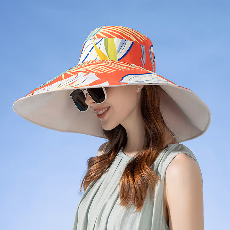 Reversible Wide-Brim Sun Bucket Hat - image 9