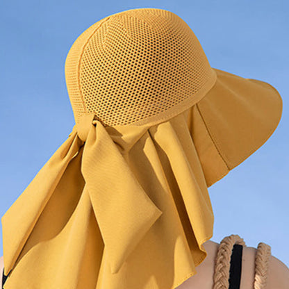 Wide-Brim Breathable Bow-Detail Sun Bucket Hat - image 3