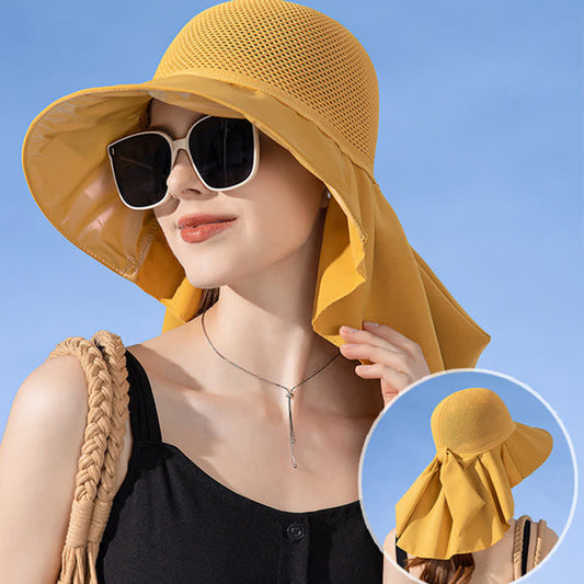 Wide-Brim Breathable Bow-Detail Sun Bucket Hat - image 0
