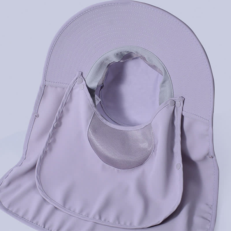 Sun Protection Bucket Hat with Attached Face Scarf - image 3