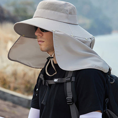 Detachable Neck Flap Bucket Hat - image 1