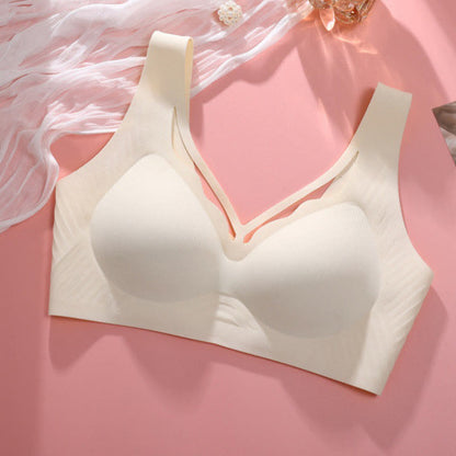 Fashion-Forward Thin Wireless Bra - White - 6XL - image 19