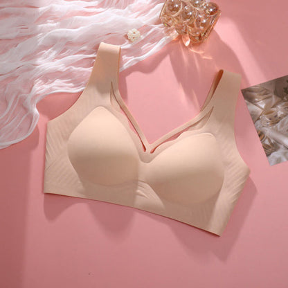 Fashion-Forward Thin Wireless Bra - Light Pink - 6XL - image 16